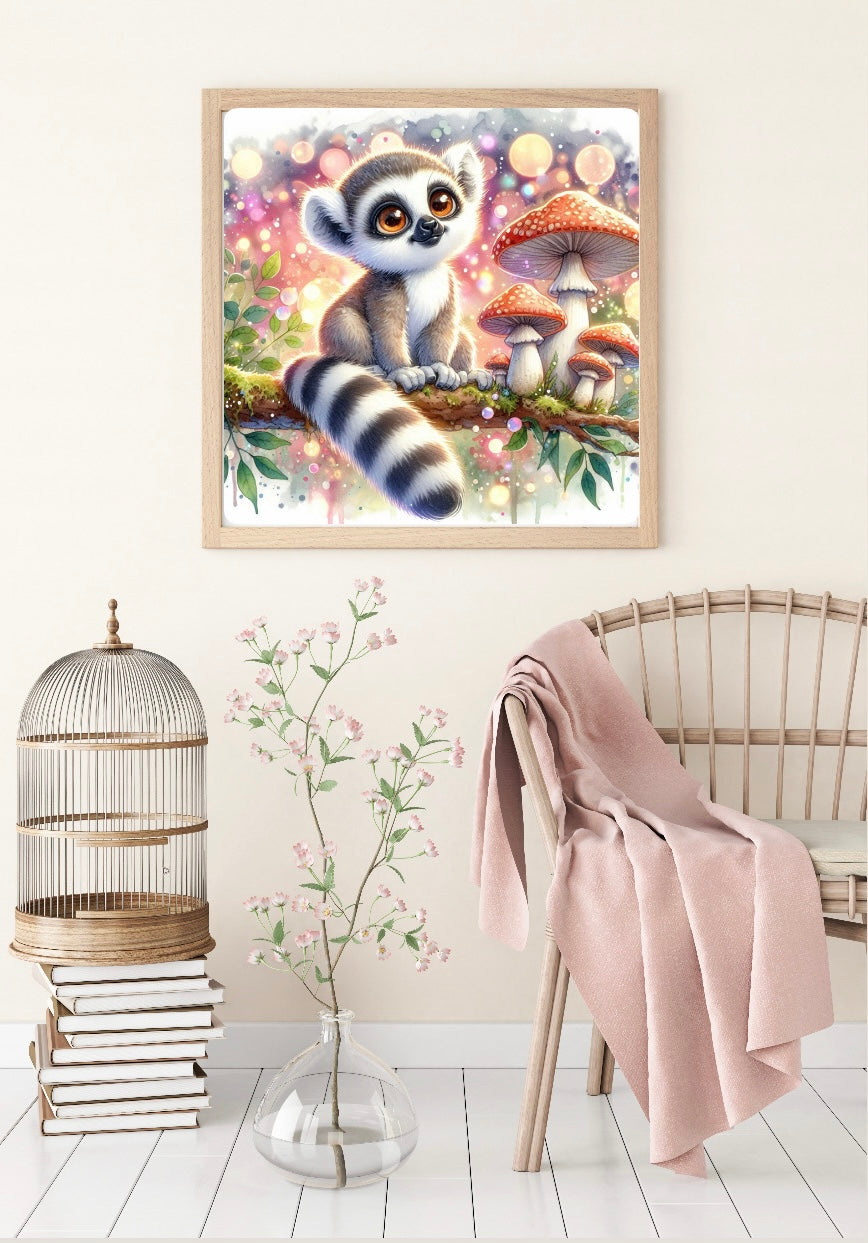 Diamond Painting Bild "Lemur Luis" von Lisa Morgan 40x40cm (inkl. Feenstaub) TSS-640