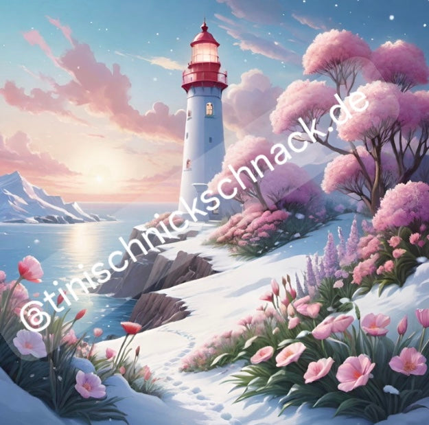 Diamond Painting TiniSchnickschnack Bild "Wintermärchen im Frühling" 50x50cm (inkl. Metallic)