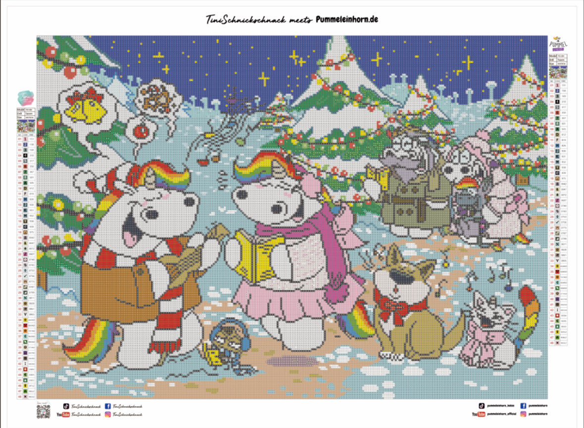 Diamond Painting Bilder Bundle von Pummeleinhorn (inkl. Feenstaub) TSS-684 & TSS-683 Set