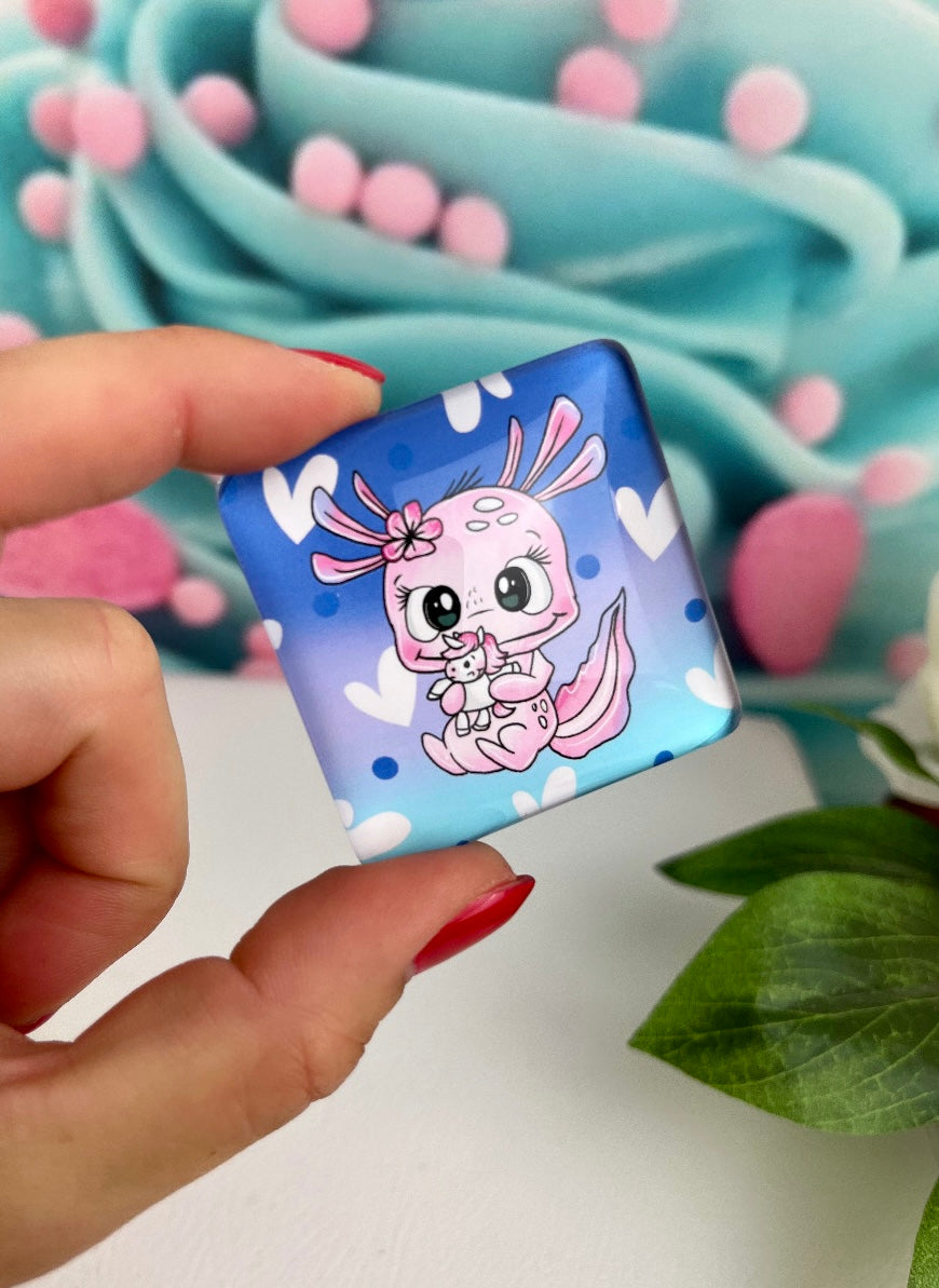 Diamond Painting Cover Minder Schnubbi "Axolotl" (CM)