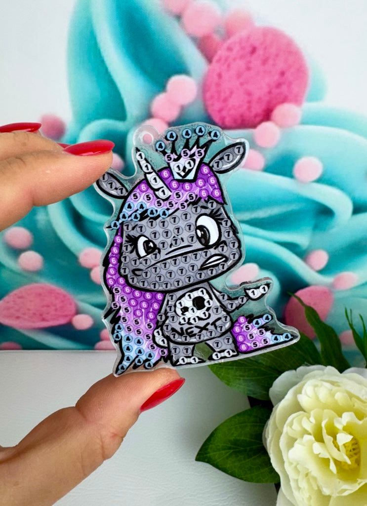 Diamond Painting Schlüsselanhänger "Sommer-Schnubbis" 8 Stück Anhänger (Set)