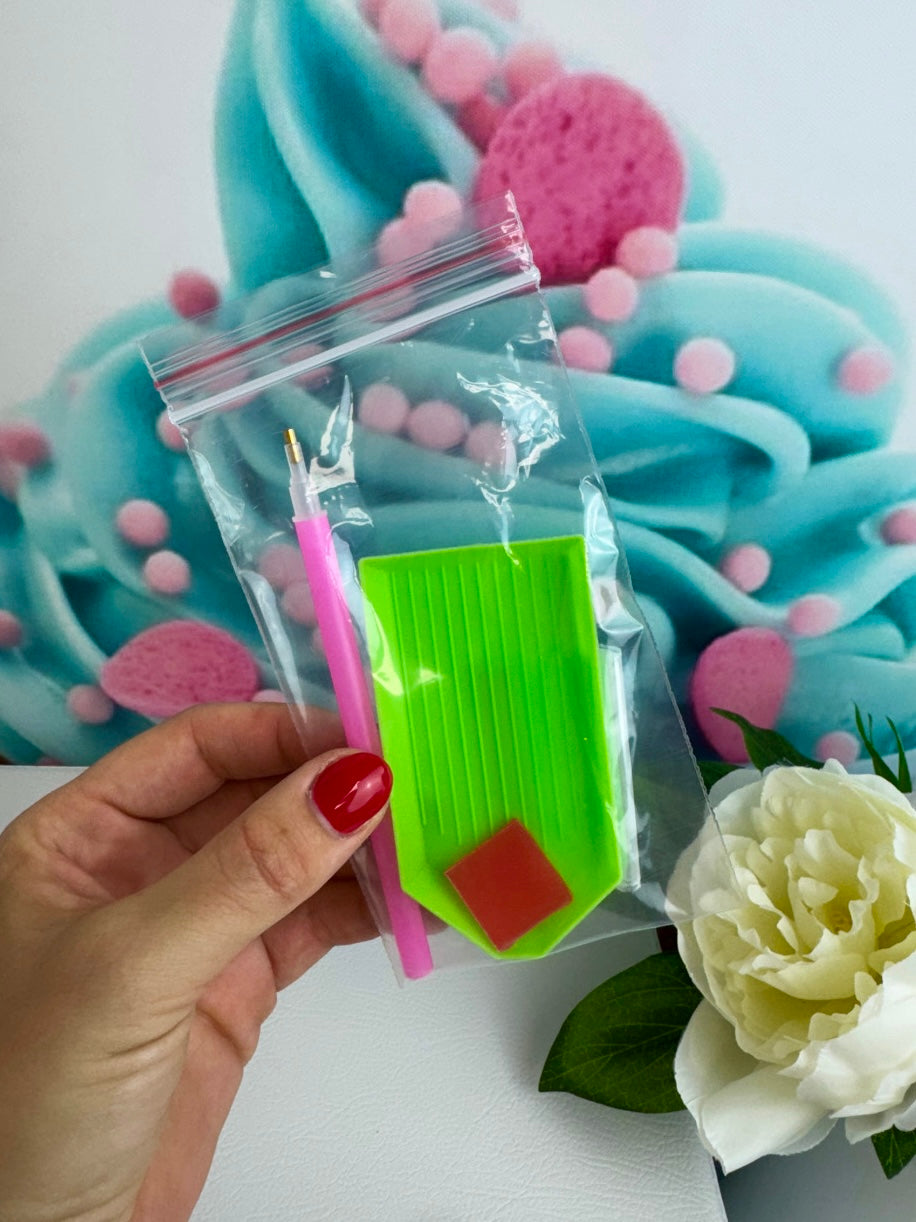 Diamond Painting Pummeleinhorn Fotohalter / Tischaufsteller "Zebrasus" 8x10cm (FH246)