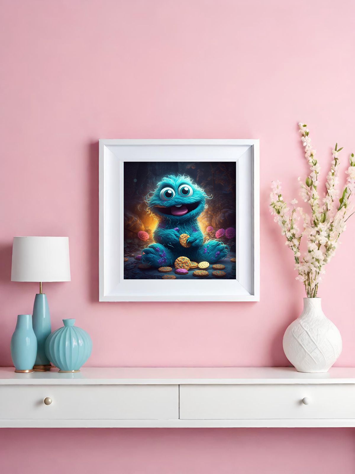 Diamond Painting Bild Monster "Keksi" Teilbild 25x25cm (TB01)