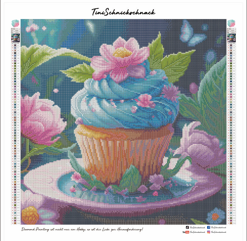 Diamond Painting TiniSchnickschnack Bild "Vintage Muffin" 50x50cm (inkl. Fairy Dust) TSS-321