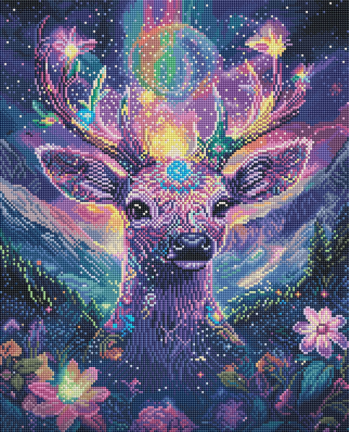 Diamond Painting Bild "Galaxie Deer" von AI-Artist Sandrietta_ai 40x50cm (Feenstaub Special) TSS-655