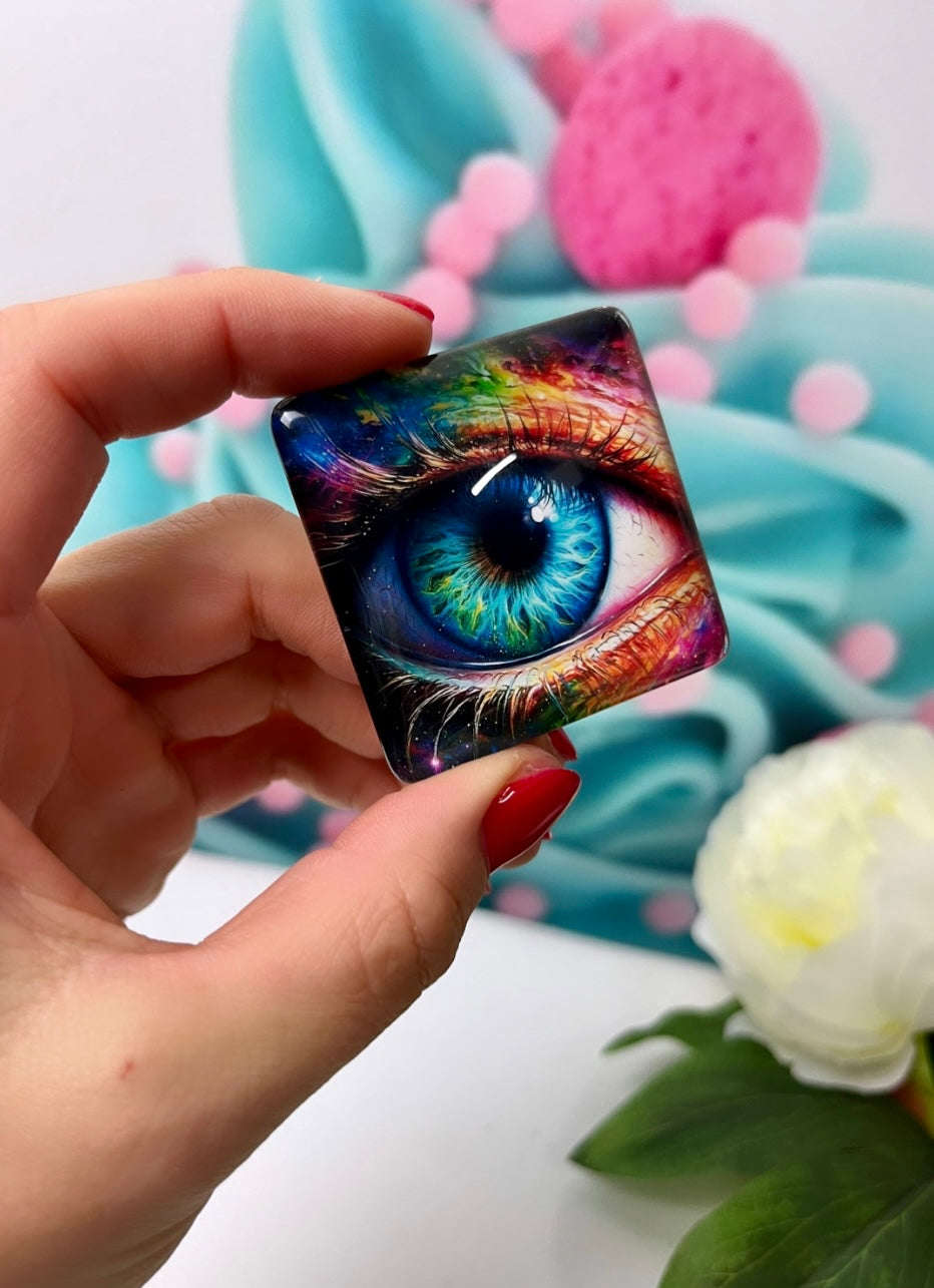 Diamond Painting Cover Minder "Regenbogen-Auge" (CM)