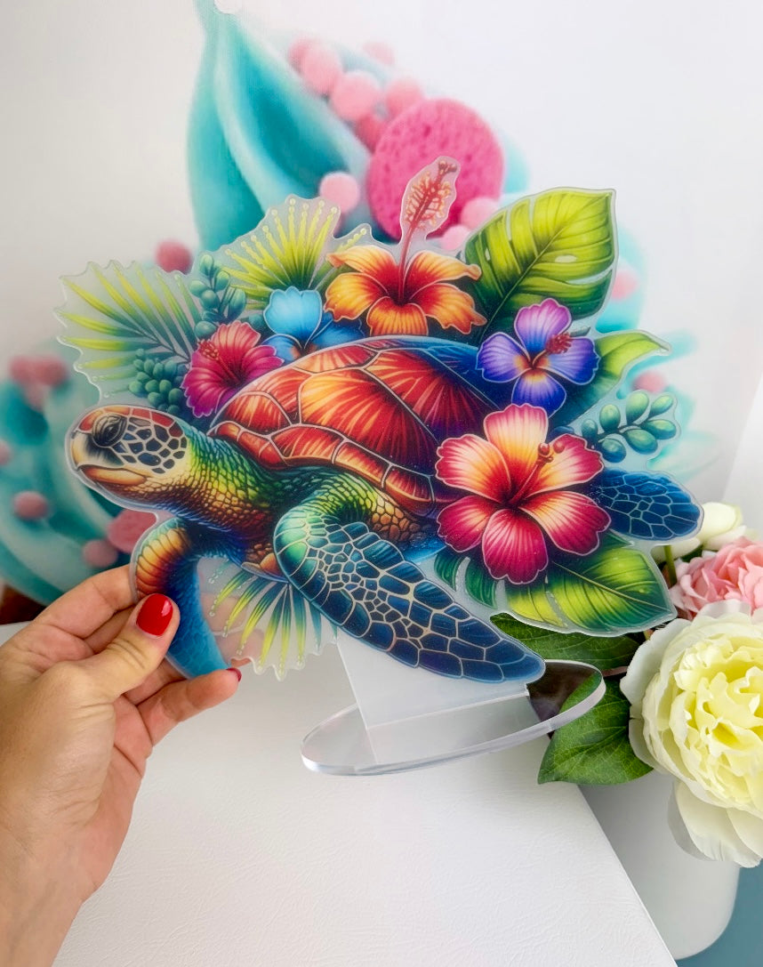Diamond Painting Aufsteller "Flower-Turtle" 22x24cm (1208)