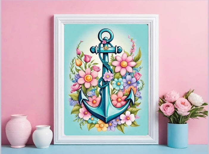 Diamond Painting TiniSchnickschnack Bild "Vintage Anchor" 20x30cm (inkl. Fairy Dust) TSS-334