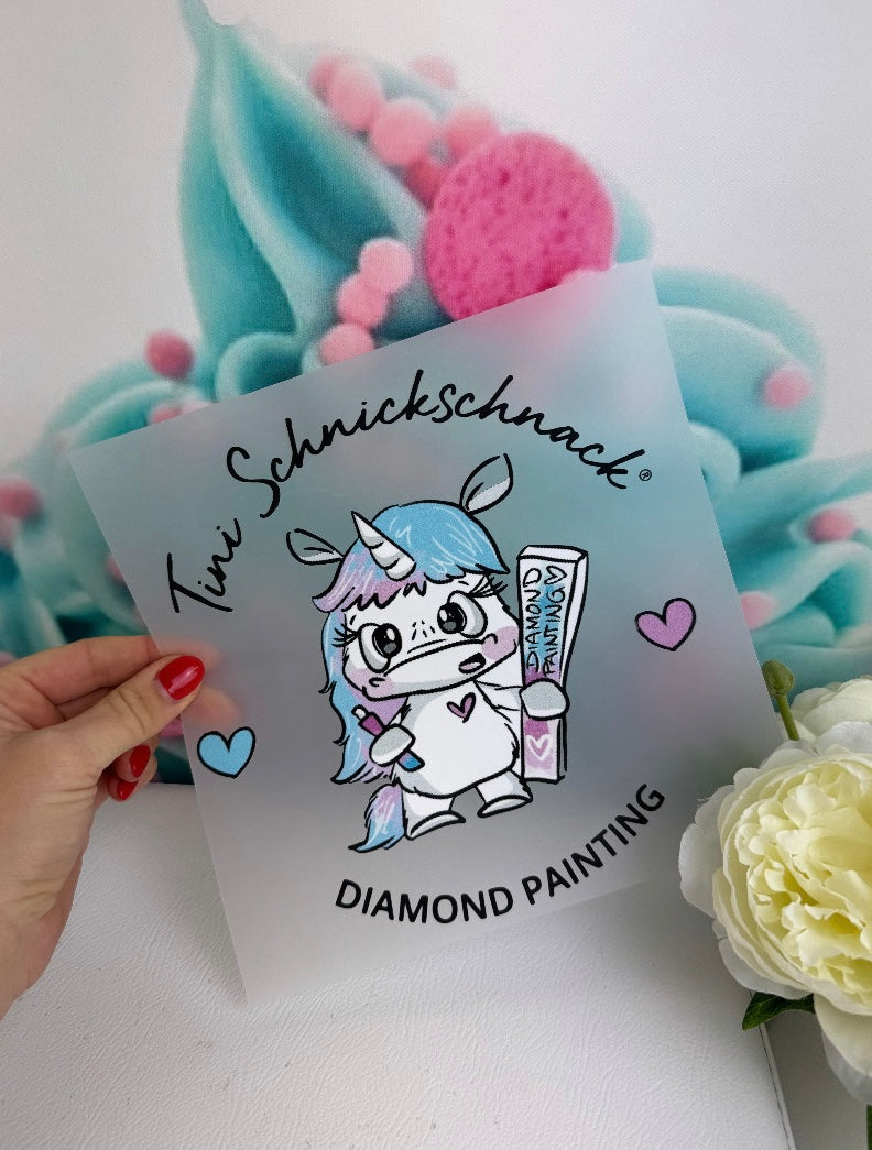 Tinischnickschnack Bügelbild Schnubbi "Diamond Painting Einhorn" BB74