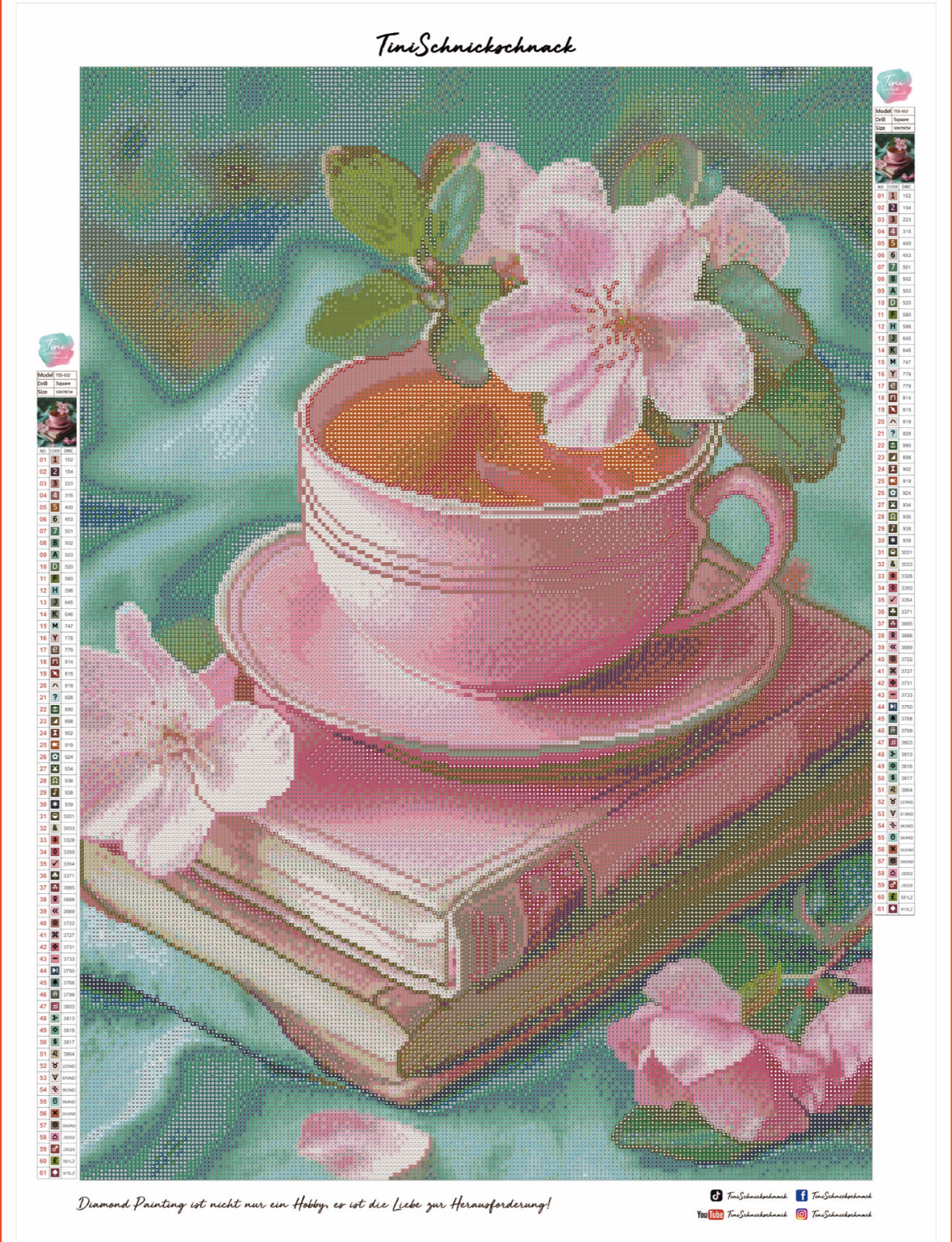 Diamond Painting Bild "Büchertraum" von TiniSchnickschnack 50x70cm (inkl. Feenstaub) TSS-652