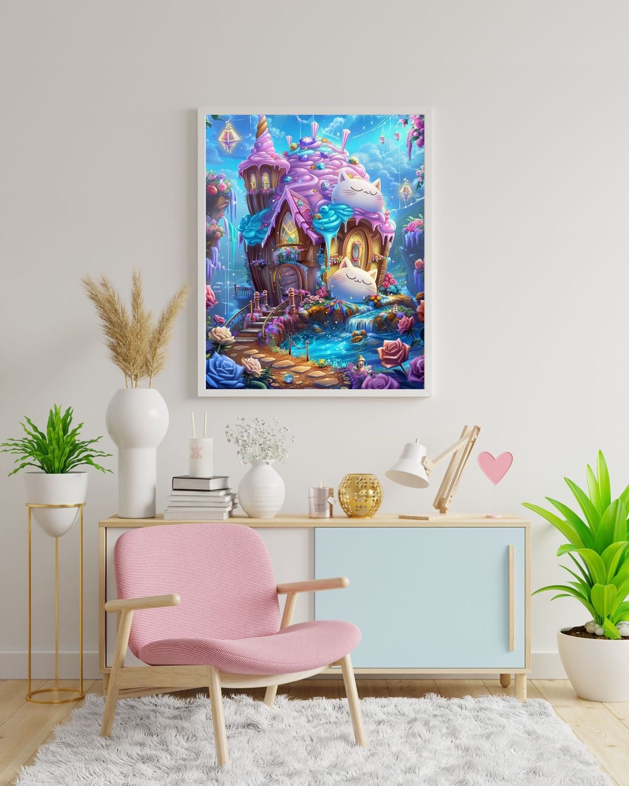 Diamond Painting Bild "Candy Villa" von AI-Artist Bex.ai 40x50cm (inkl. Fairy Stones) TSS-433