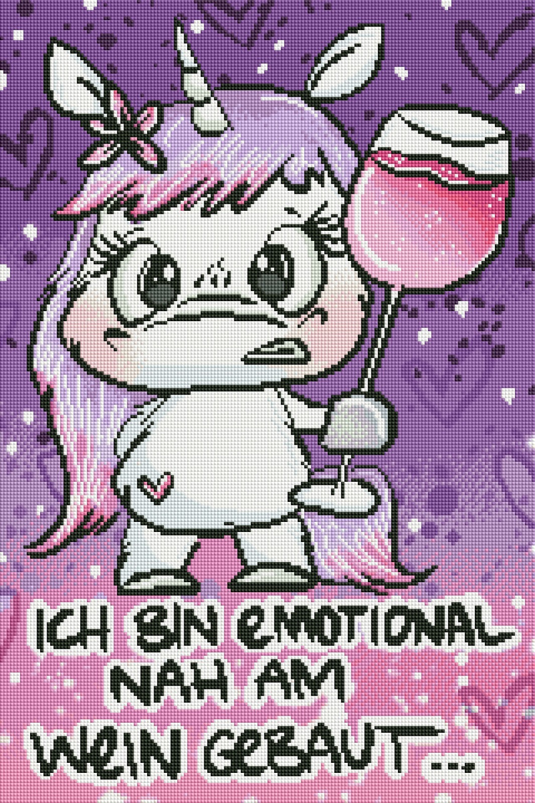 Diamond Painting Bild Schnubbi "Nah am Wein gebaut" von Schnubbirella 40x60cm (inkl. Fairy Dust) TSS-673