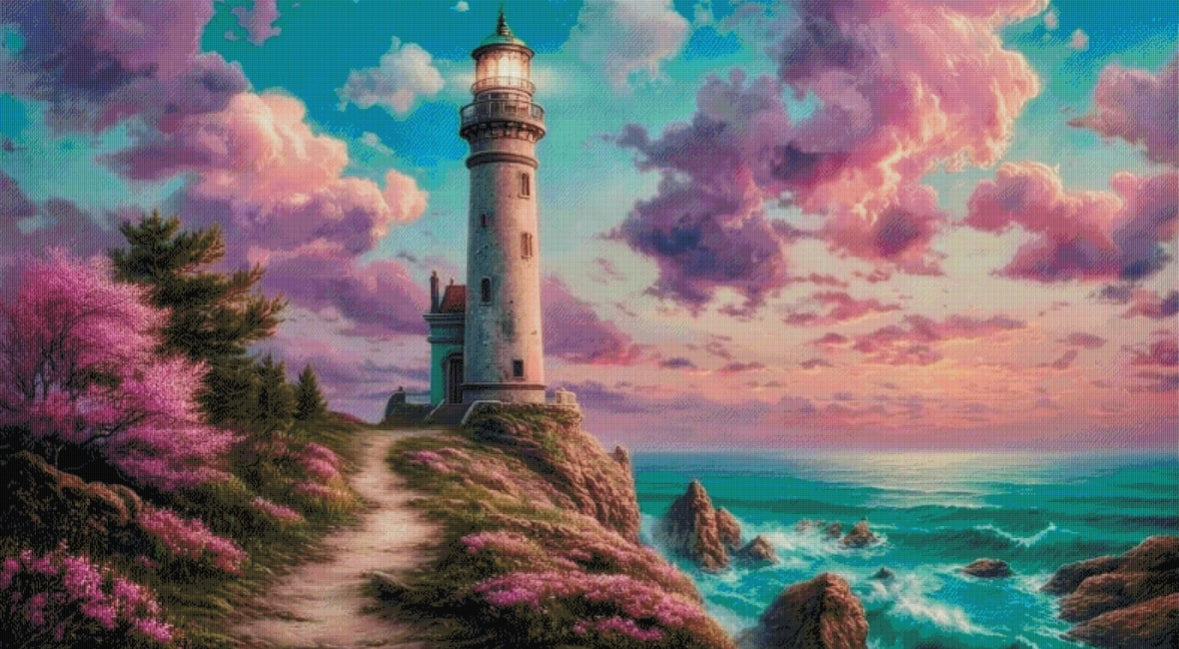 Diamond Painting XXXL Bild "Stille Küste" von AI-Artist Sandrietta 110x196cm (Sondersteine Special) TSS-767