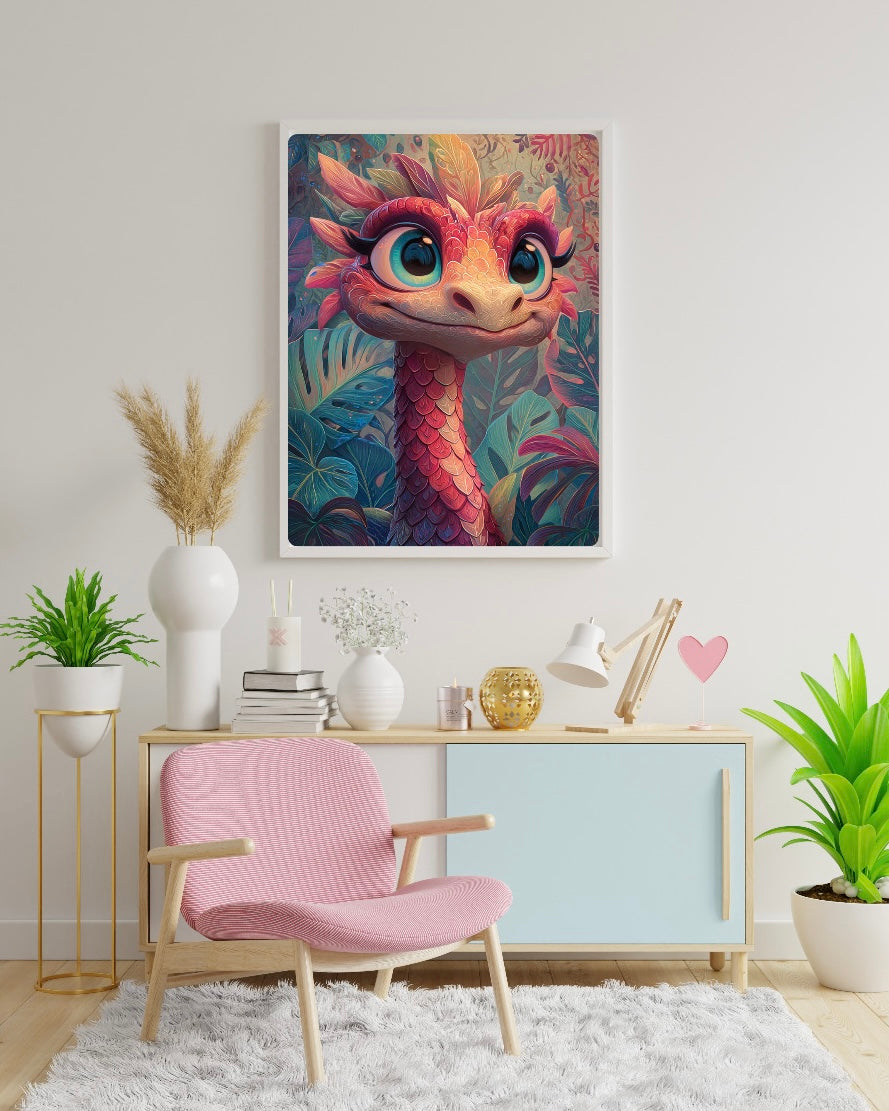 Diamond Painting Bild Fabelwesen Portrait "Draco" von AI-Artist Sandrietta_ai (inkl. Feenstaub) 30x40cm TSS-710