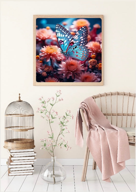 Diamond Painting Bild "Butterfly" von AI-Artist Sandrietta_ai 50x50cm (Strasssteine) TSS-151