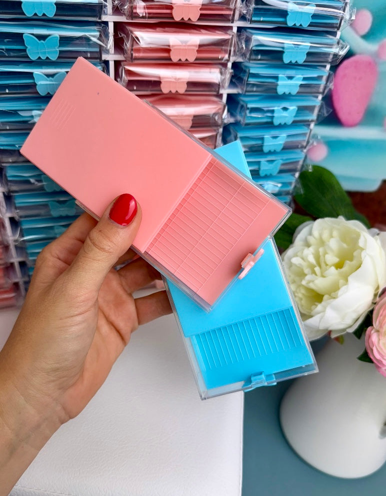 Diamond Painting TiniSchnickschnack Schiffchen Organizer - inkl. 48 Aufbewahrungstrays (rosa / blau)