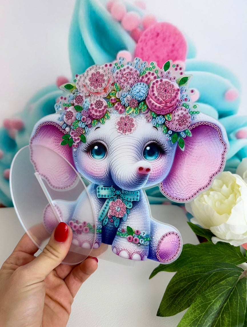 Diamond Painting Aufsteller Elefant "Elfi" 19x20cm