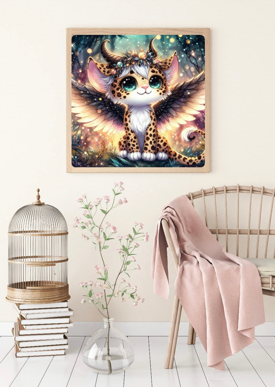 Diamond Painting Bild Leopardenmädchen "Pixi" von Lisa Morgan 50x50cm (inkl. Feenstaub) TSS-642