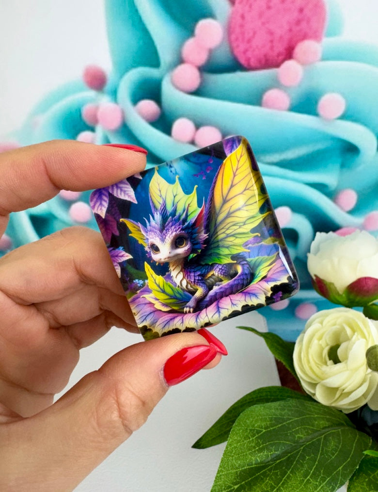 Diamond Painting Cover Minder "Blätterdrache Baldor" (CM)