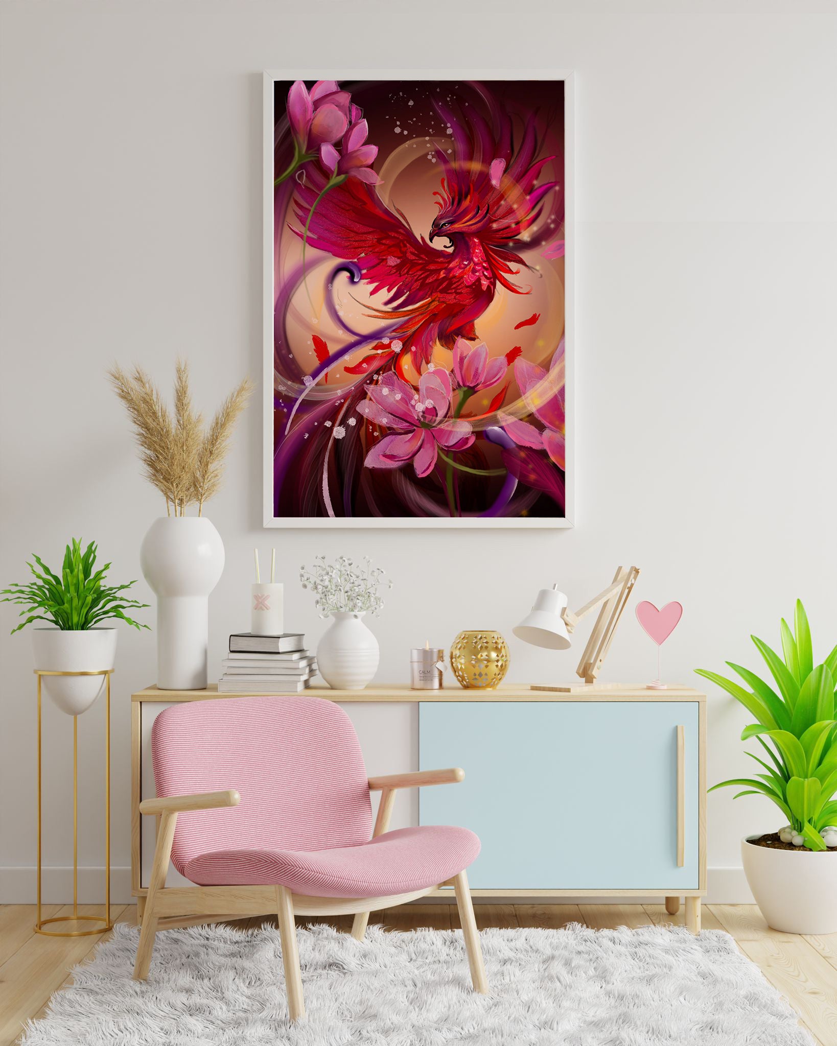 Diamond Painting Bild "Phönix" von Tattoo Artist Caruschka 40x60cm (inkl. Feenstaub) TSS-587