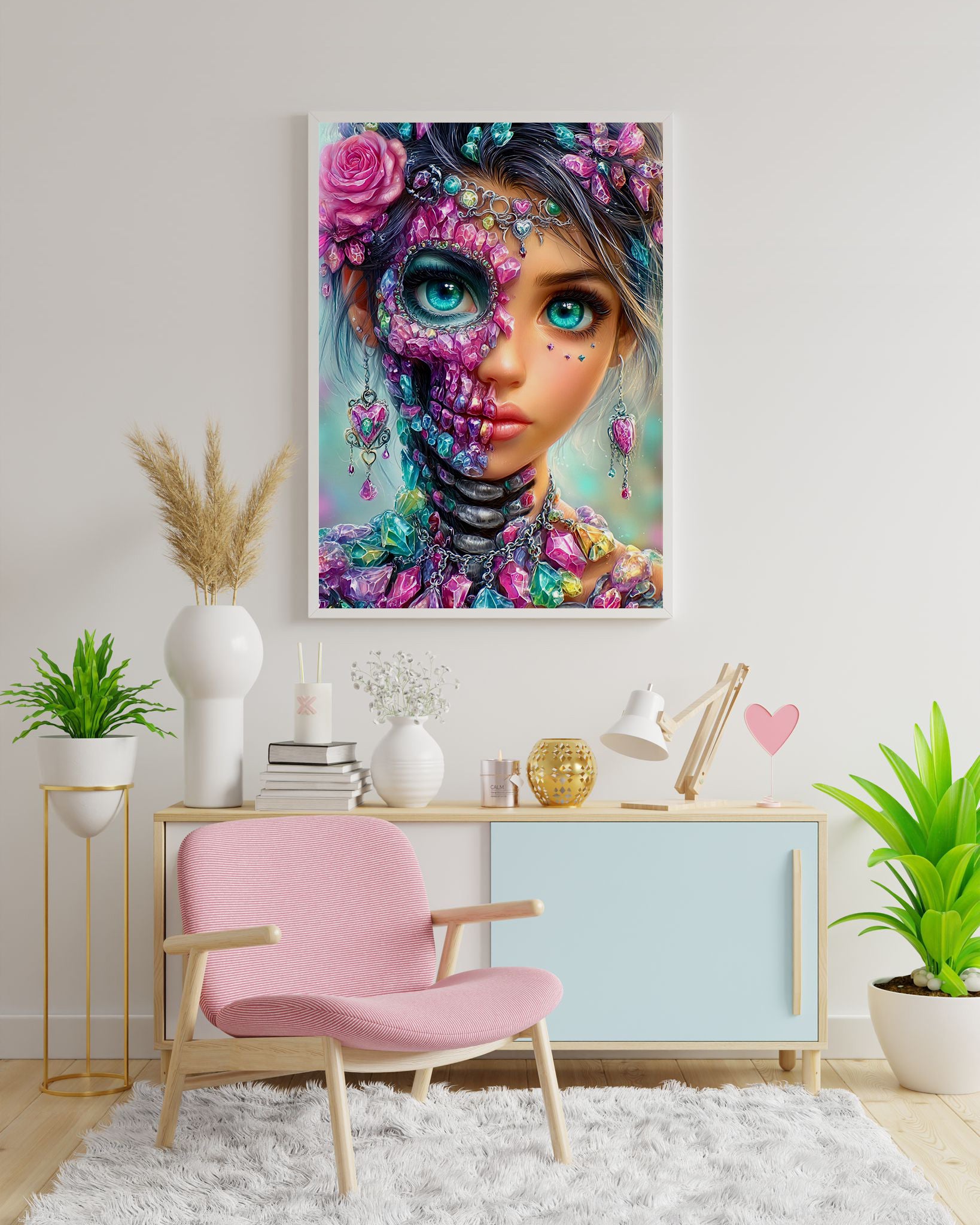 Diamond Painting Bild "Evelyn" von AI-Artist Sandrietta_ai (inkl. Feenstaub) 50x70cm TSS-724