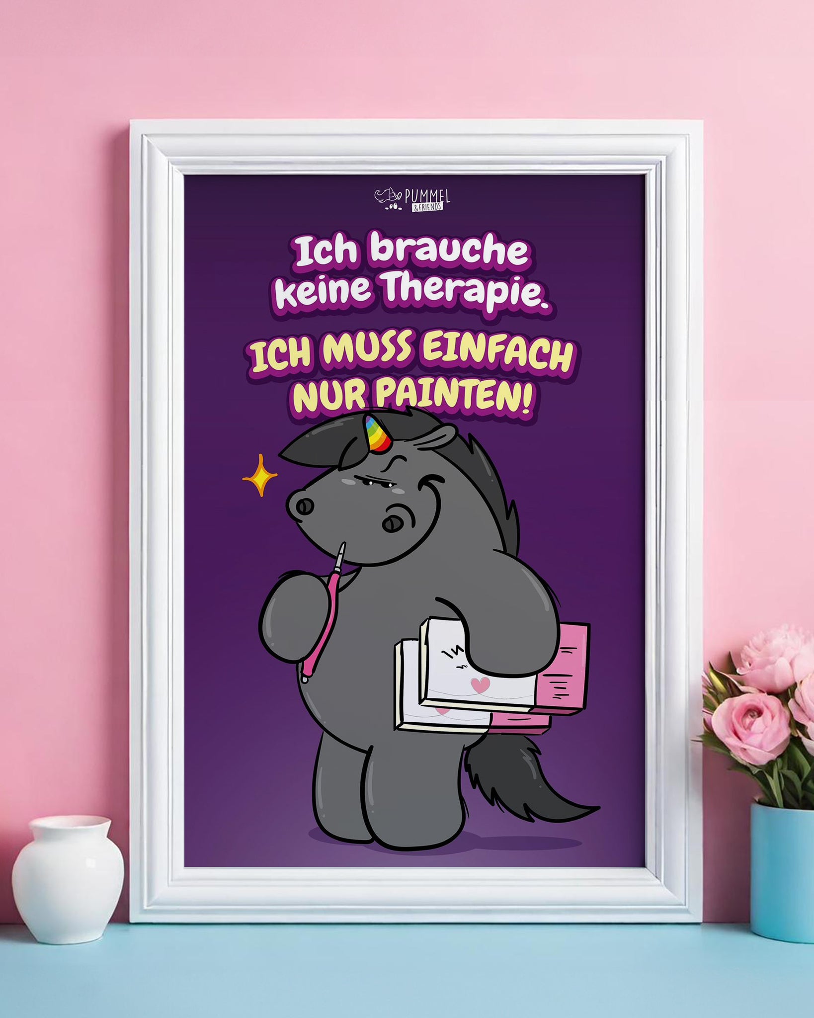 Diamond Painting Pummeleinhorn Bild: "Grummel-Therapie" 25x35cm (Teilbild) PTB25
