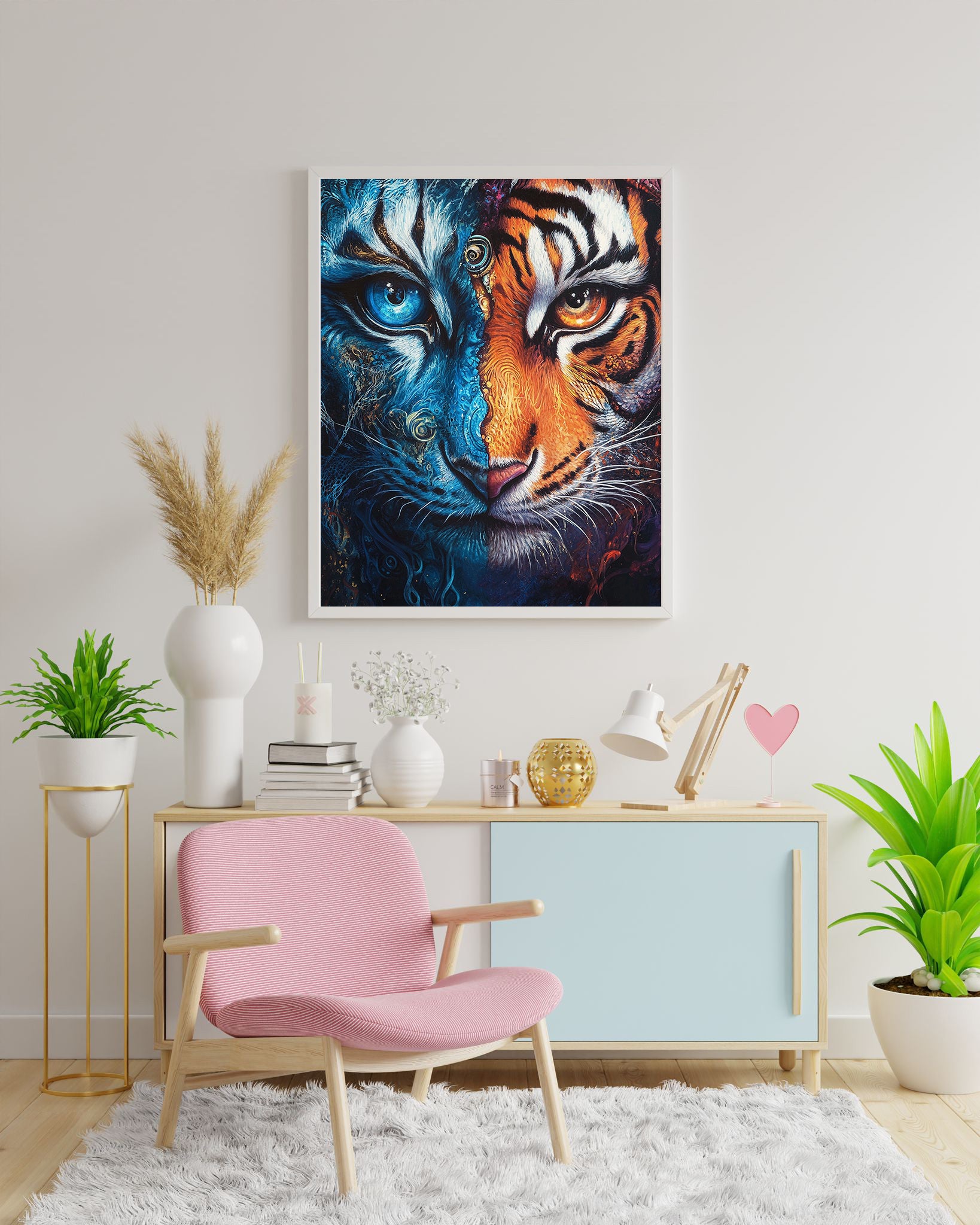 Diamond Painting Bild "Zwei Seelen" von AI-Artist Sandrietta_ai (inkl. Feenstaub) 40x50cm TSS-671