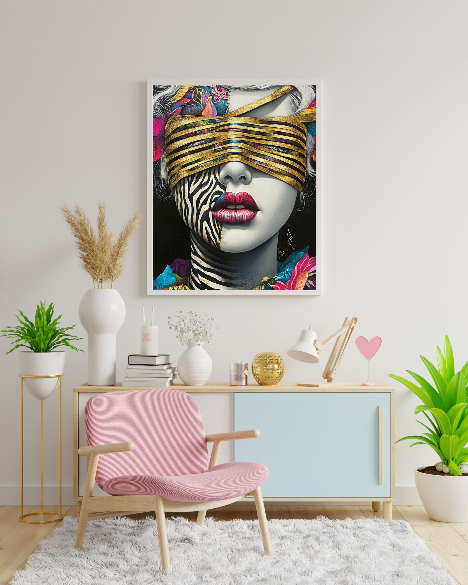 Diamond Painting Bild "See Without Eyes" von AI-Artist Sandrietta_ai (Sondersteine-Special) 50x70cm TSS-695