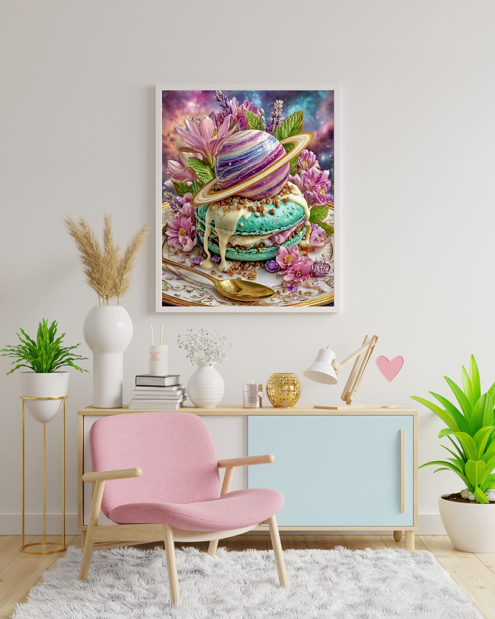 Diamond Painting Bild "Stardust Macaron" von AI-Artist Sandrietta_ai (inkl. Feenstaub) 40x50cm TSS-722