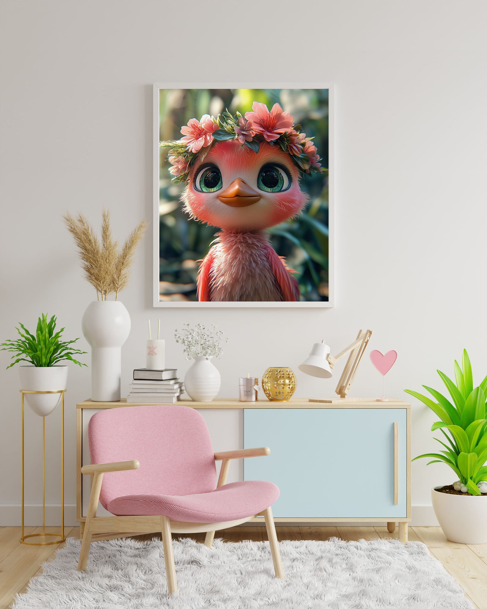 Diamond Painting Bild Vögelchen "Rosie" von TiniSchnickschnack 40x50cm (inkl. Feenstaub) TSS-649