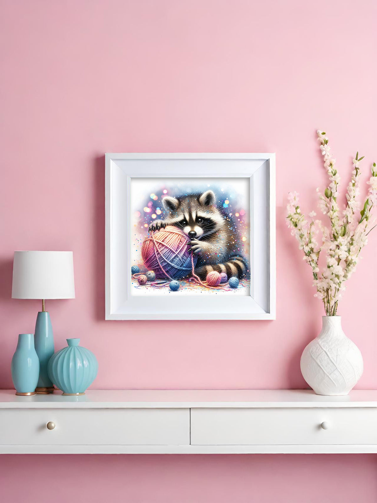 Diamond Painting Bild "Waschbär Winni" von Lisa Morgan 30x30cm (inkl. Feenstaub) TSS-637