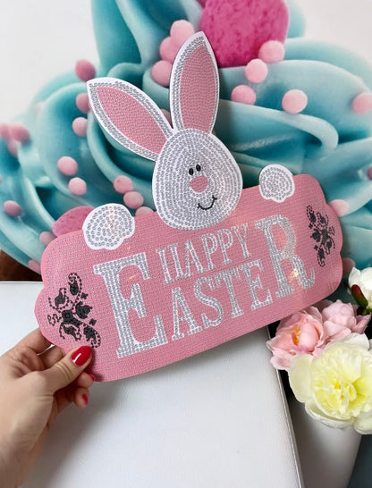 Diamond Painting Wandtattoo "Easter" 35x31cm (rosa)