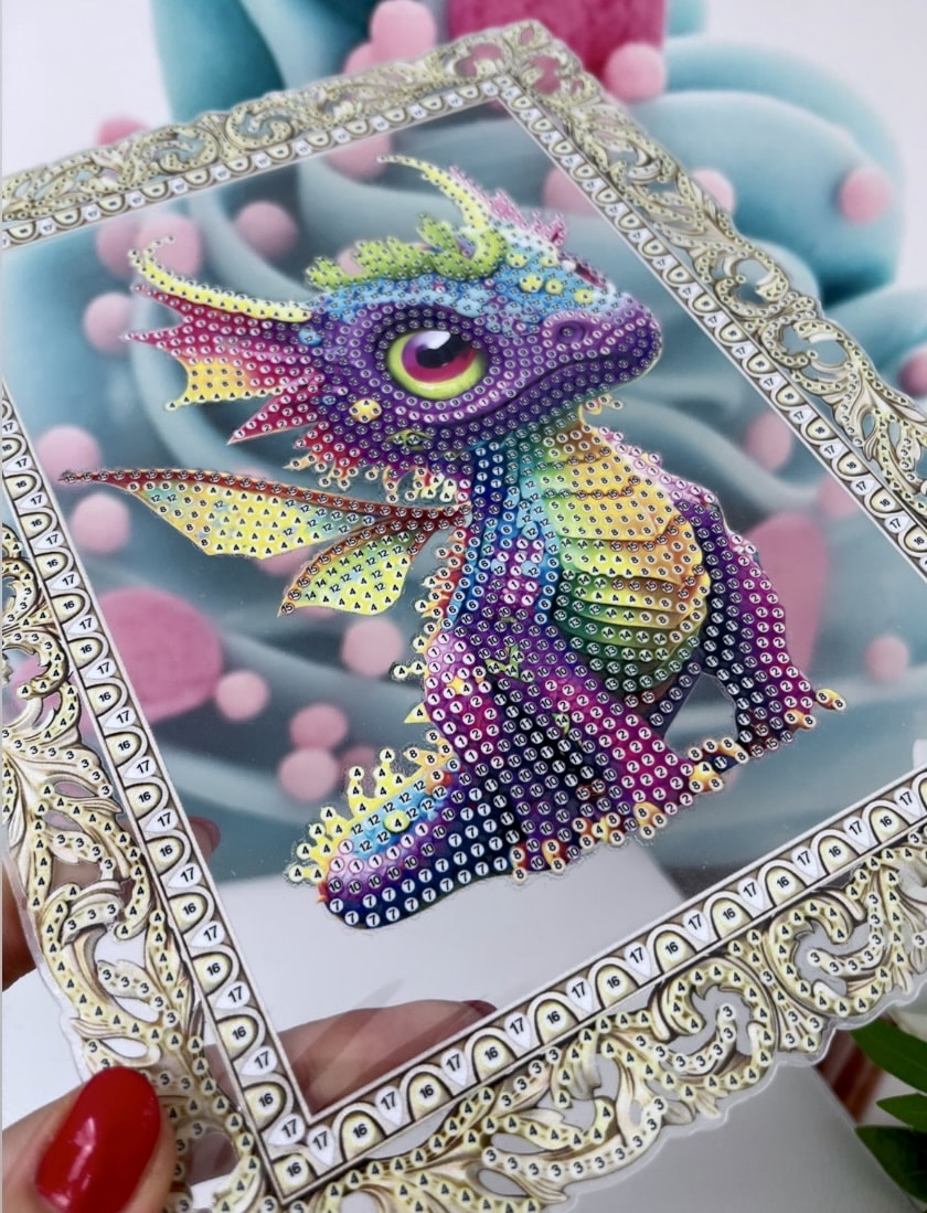 Diamond Painting Aufsteller "Mini-Dragon" Bilderrahmen (D3)