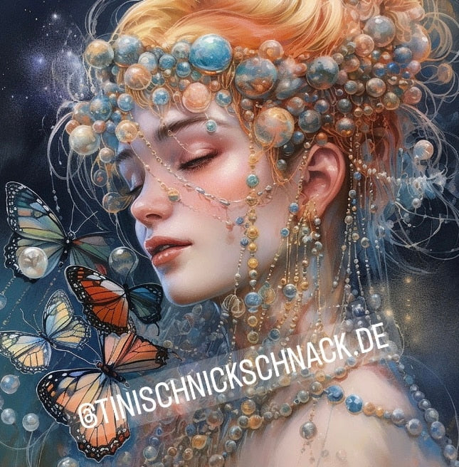 Diamond Painting Bild "Miss Fantasy" von AI-Artist Sandrietta_ai 50x50cm (eckige Steine) F2