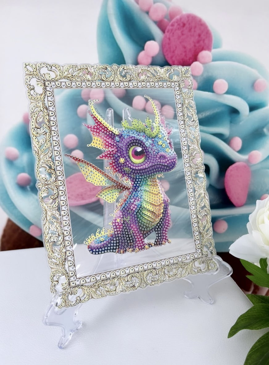 Diamond Painting Aufsteller "Mini-Dragon" Bilderrahmen (D3)